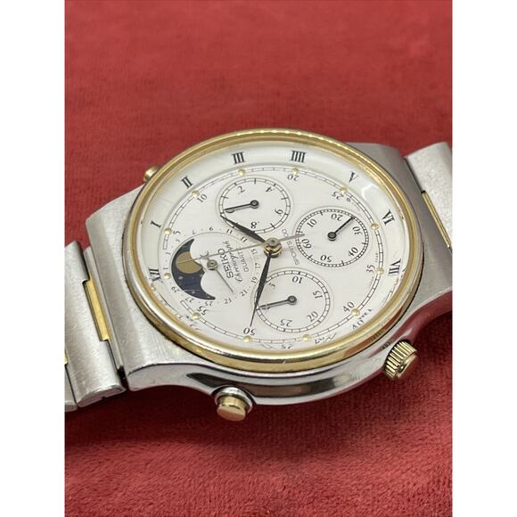 Vintage Seiko 7A48-7000 Watch Sports 100 Moonphase Original Bracelet Chronograph - Picture 5 of 13